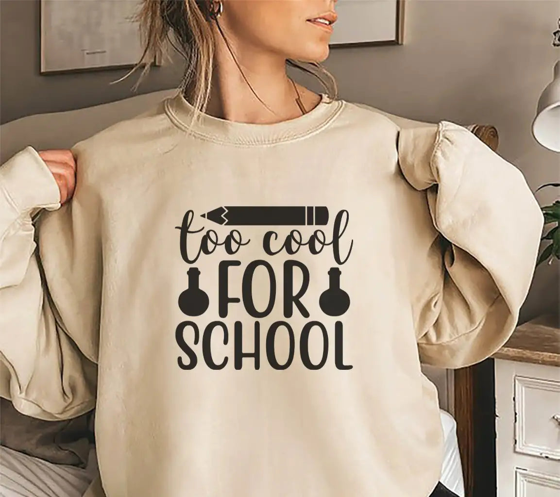 Too Cool For School SVG Design - Pencil & Test Tubes SVG