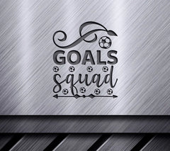 Goals Squad Soccer SVG Design - Huge Sports Team Graphic SVG