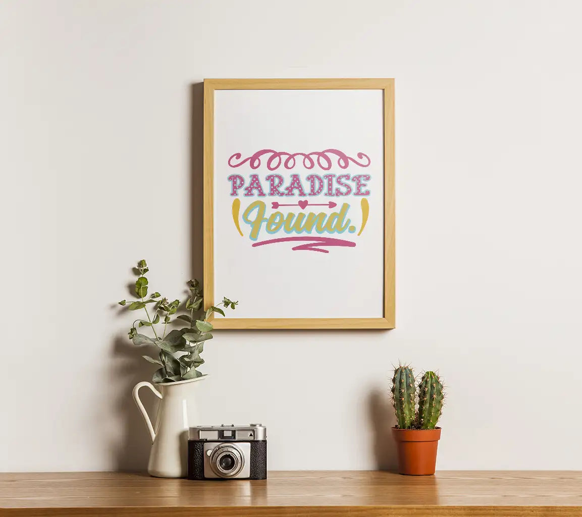 Paradise Found Pink & Yellow SVG - Summer Design SVG