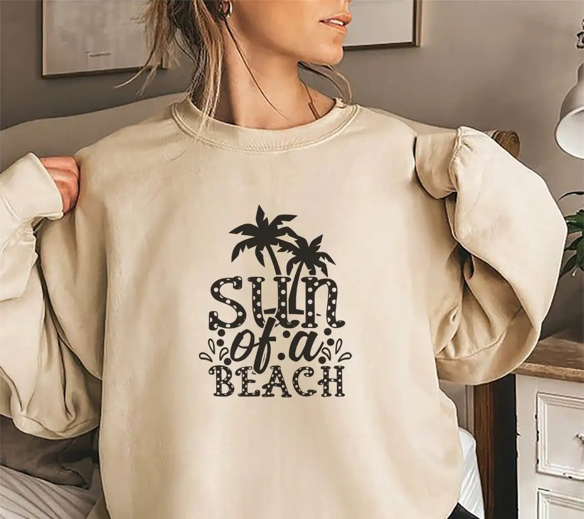 Sun of a Beach Palm Tree SVG - Huge Summer Design SVG