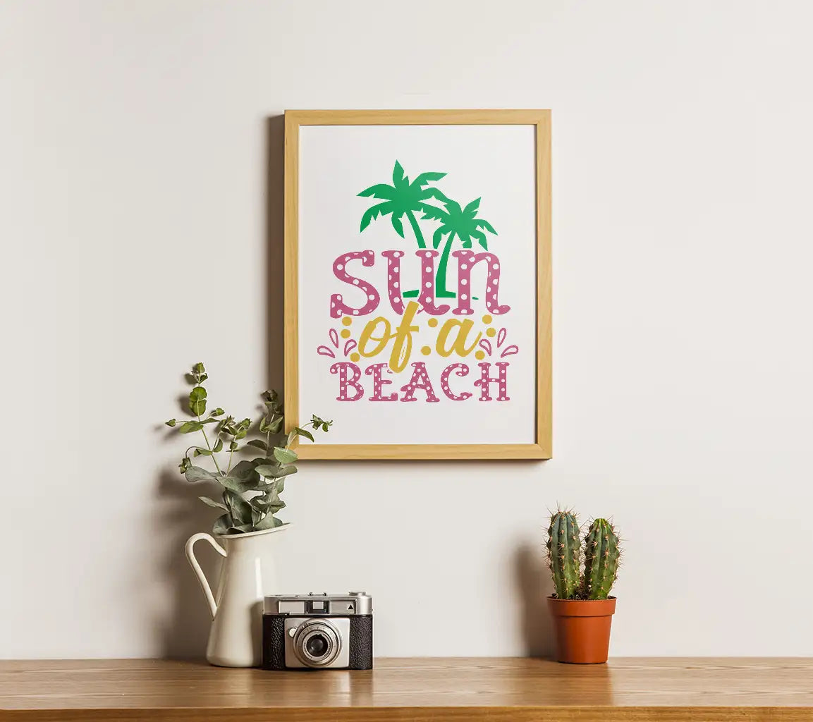 Sun of a Beach Palm Tree SVG - Huge Summer Design SVG