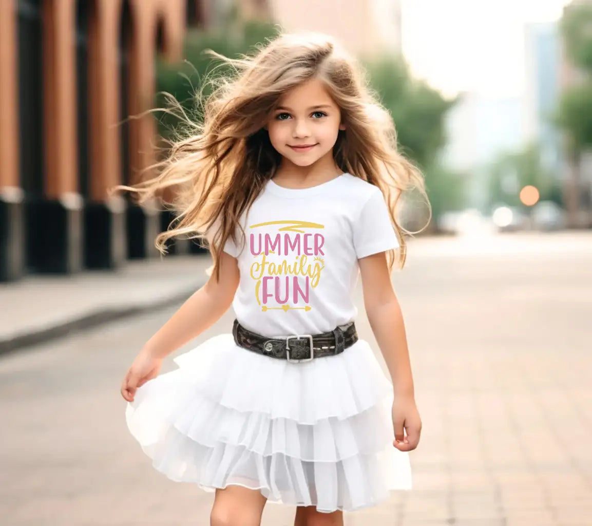 Summer Family Fun SVG - Pink & Yellow Design Design SVG