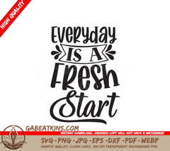 Everyday is a Fresh Start SVG -  Water Tracker Design SVG