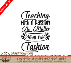 Teaching with a Passion SVG -  Huge Water Tracker Design SVG