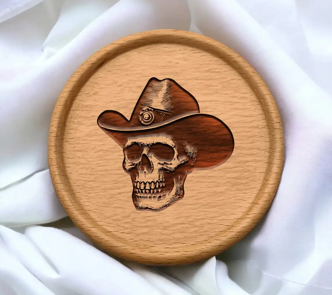Cowboy Skull SVG -  Drawing SVG