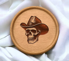 Cowboy Skull SVG -  Drawing SVG