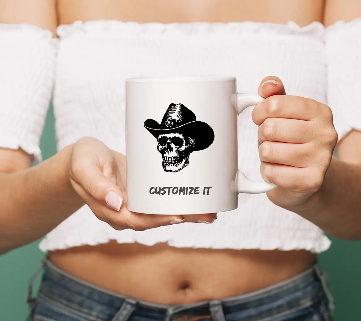 Cowboy Skull SVG -  Drawing SVG