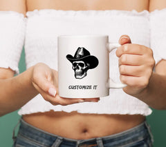 Cowboy Skull SVG -  Drawing SVG
