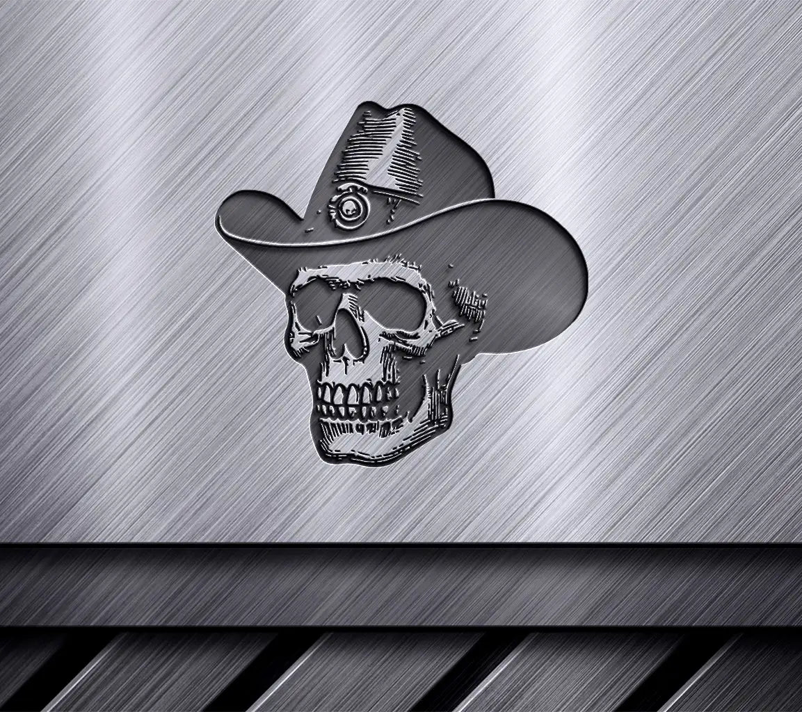 Cowboy Skull SVG -  Drawing SVG