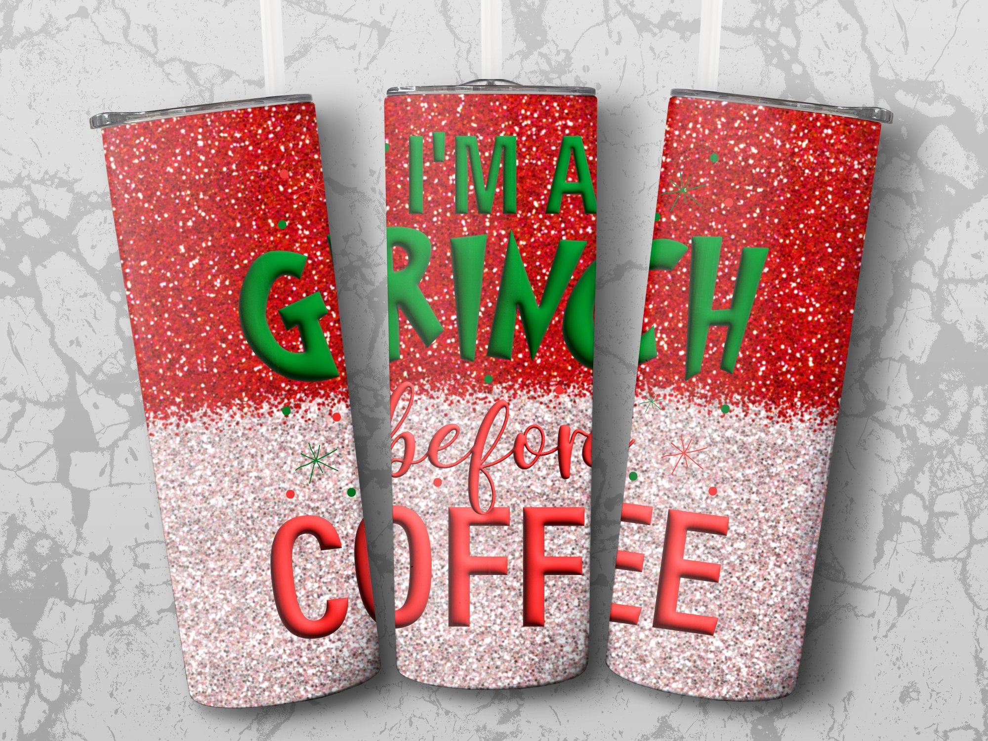 I'm a grinch before coffee 20oz Tumbler Wrap Sublimation Design, Strai | coffee 20oz Tumbler Wrap Sublimation Design, Straight & Tapered Tumbler Wrap, PNG Digital Download