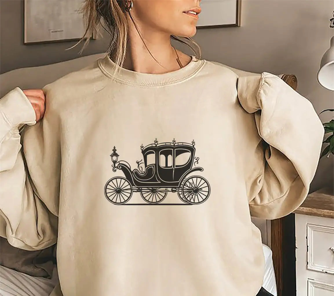  Regal Horse Drawn Carriage SVG - Wedding Emblem Design SVG