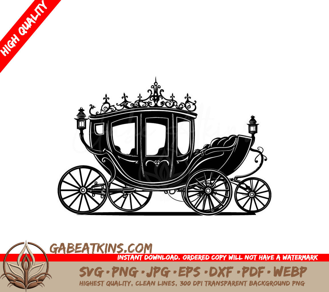  Imperial Love Coach Wedding Carriage SVG SVG
