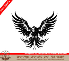 Inked Aviary Eagle with Skull Vector Emblem Winged Majesty Tattoo Style Eagle Icon SVG 