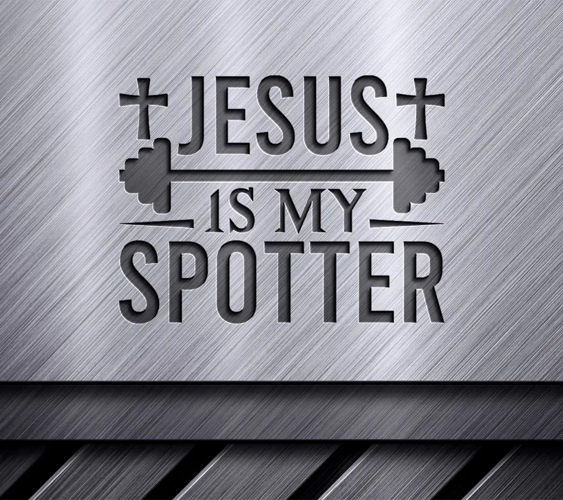 Jesus Is My Spotter SVG -  T-Shirt Design SVG