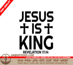 Jesus Is King SVG -  T-Shirt Design SVG