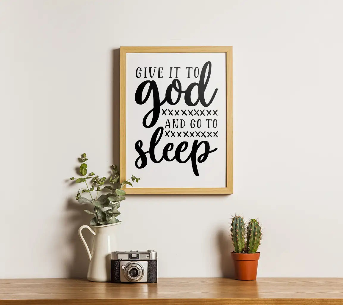 Give It To God & Go To Sleep SVG - Jesus Design SVG