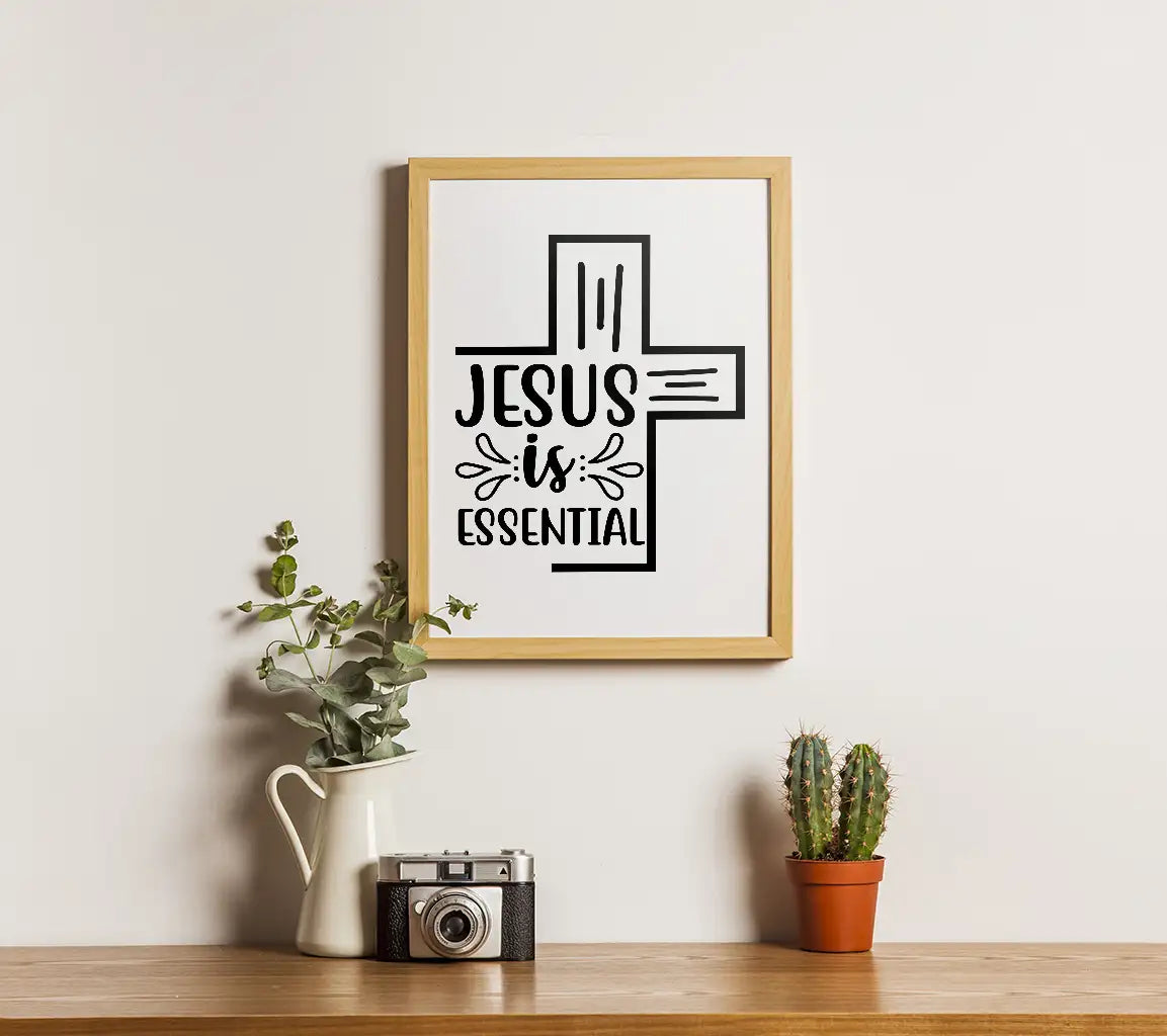Jesus Is Essential Cross SVG Design SVG