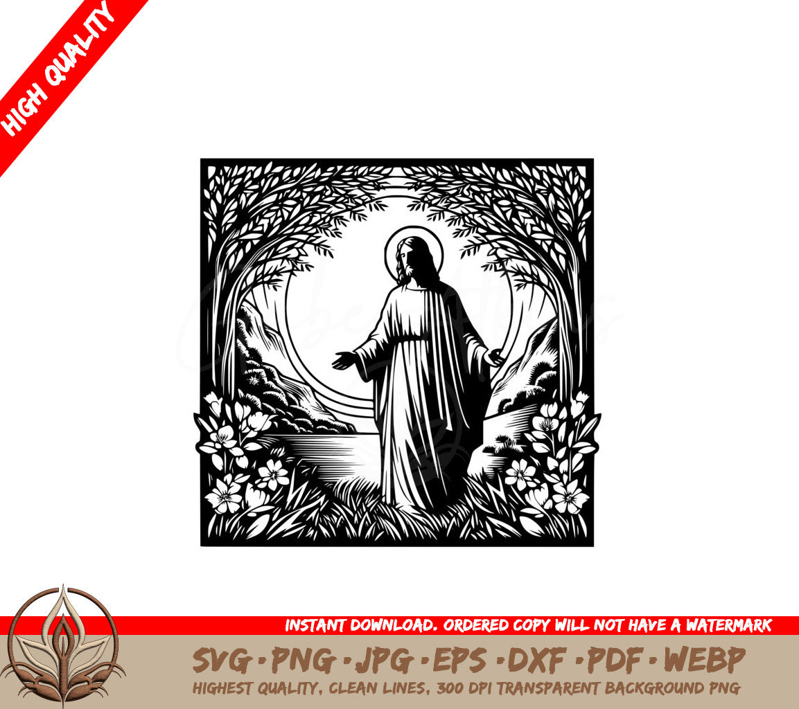 Jesus in Garden SVG - Digital File in Various Formats