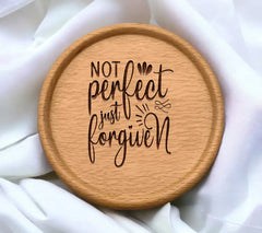 Not Perfect, Just Forgiven SVG Design - Christian Quote SVG