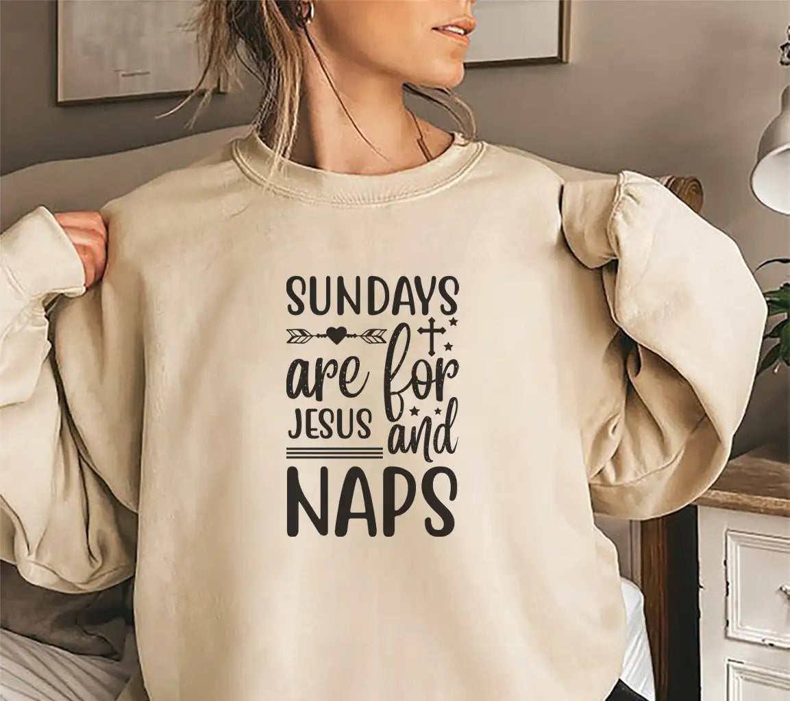 Sundays Are For Jesus & Naps SVG Design SVG