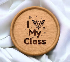 Kawaii Christmas Bird SVG with Class Text - Digital Download SVG
