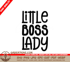 Little Boss Lady SVG -  Design for Kids SVG