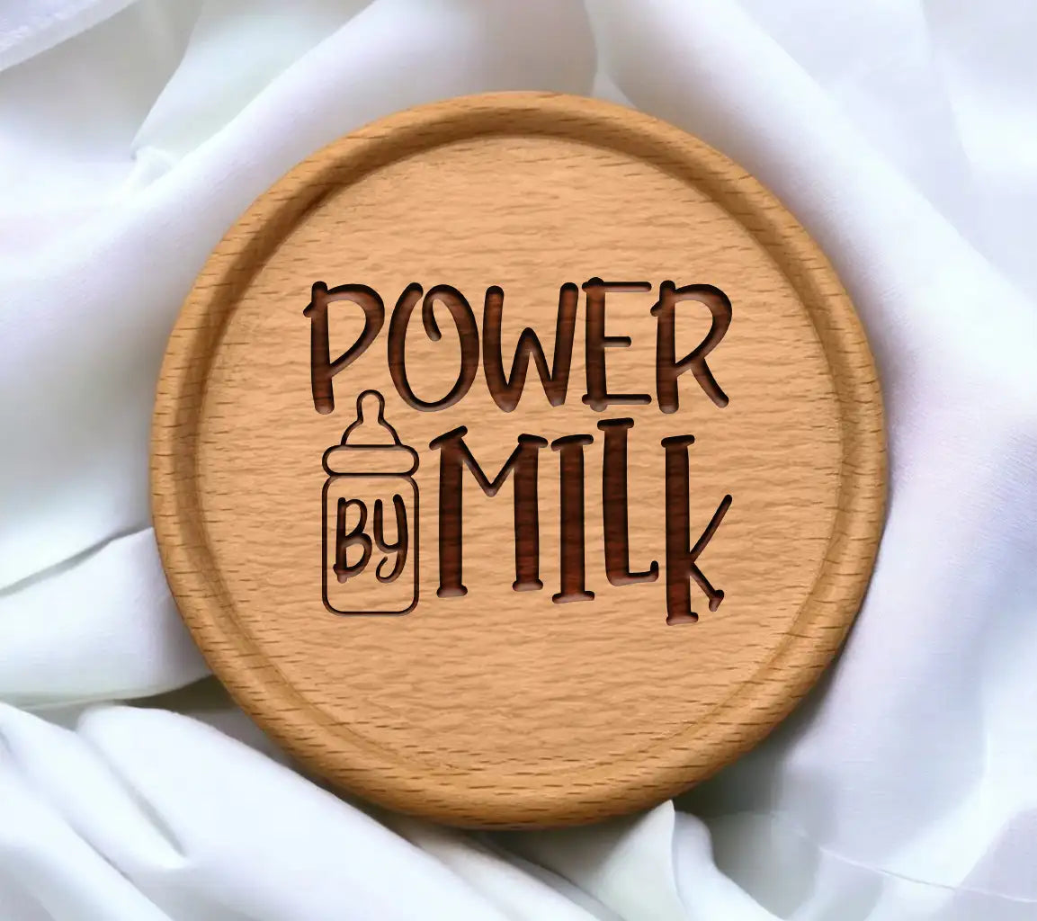 Power By Milk Baby Bottle Design SVG -  SVG