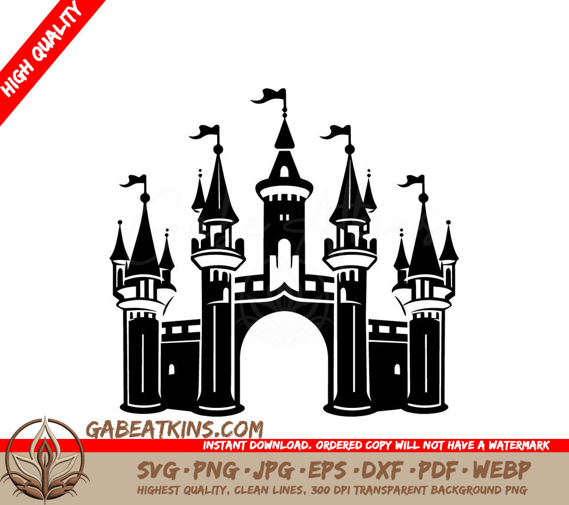  Castle Gate SVG - Fortress Entry Emblem SVG