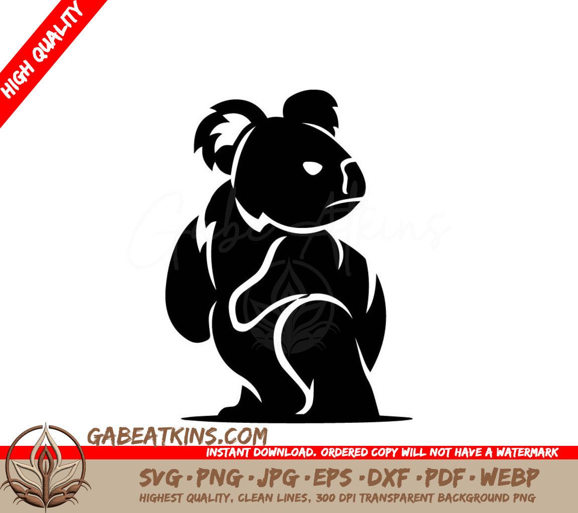  Koala Silhouette Design SVG - Brand Identity Icon Vector Graphic SVG