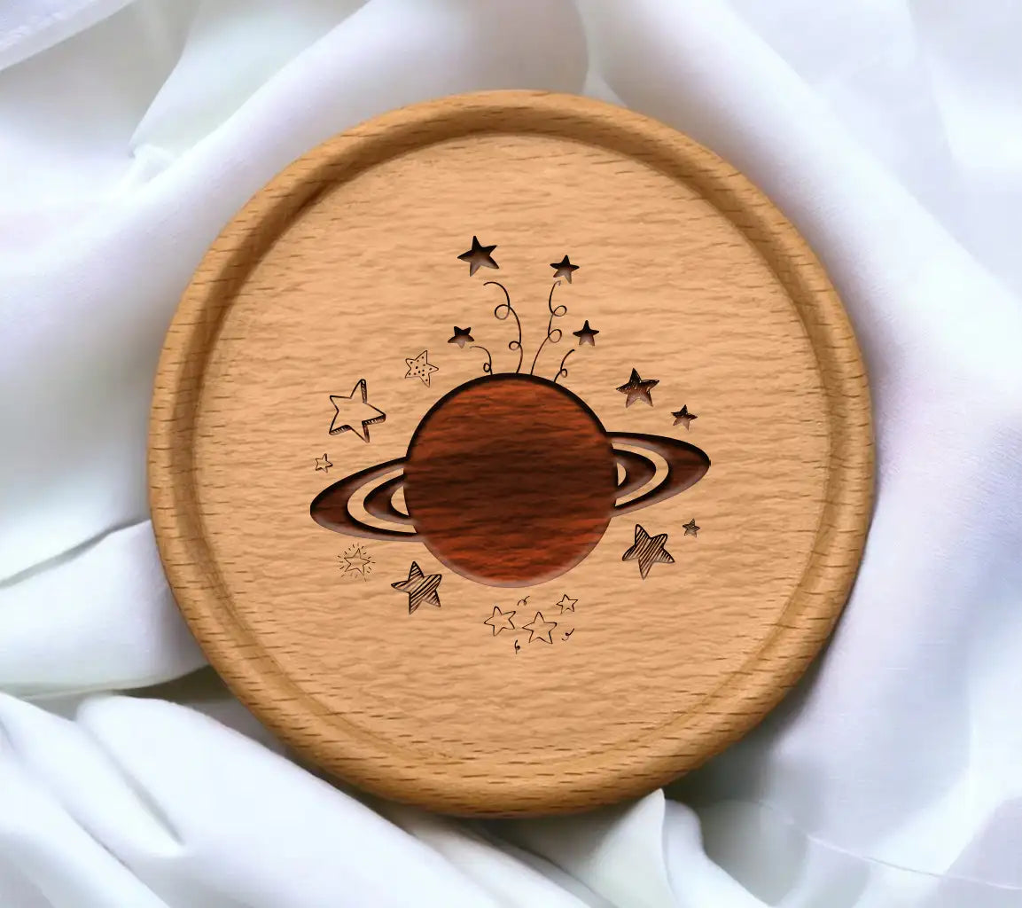 LGBT+ Pride Saturn SVG - Pink, Yellow, Blue Planet with Rings SVG