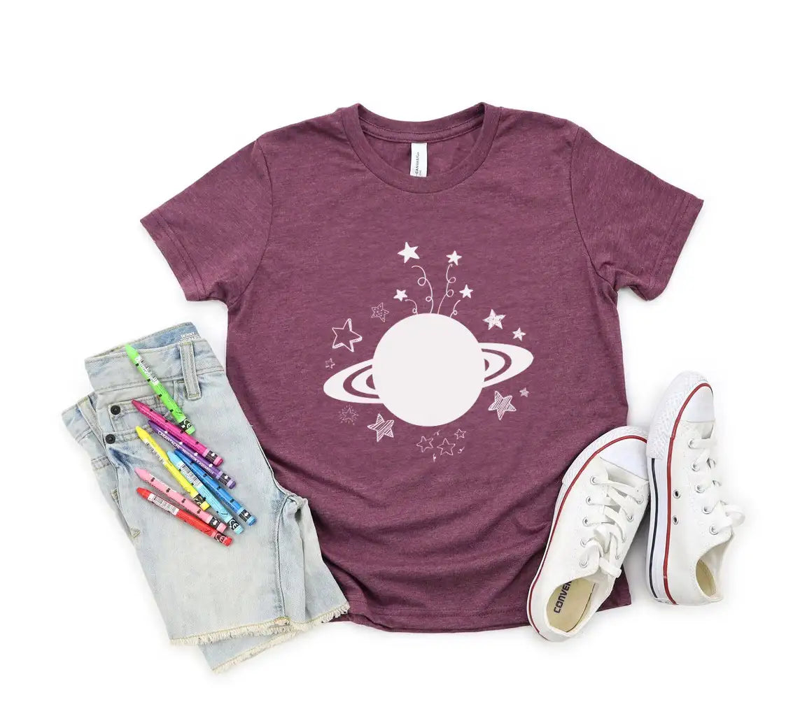 LGBT+ Pride Saturn SVG - Pink, Yellow, Blue Planet with Rings SVG
