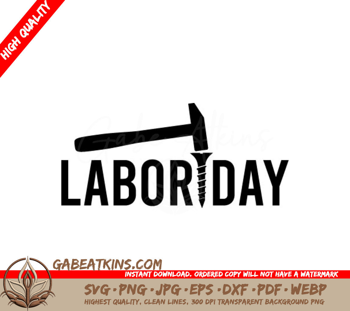 Labor Day Hammer & Screw  Design SVG T-Shirt Design SVG