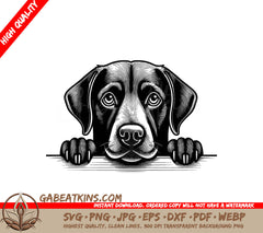  Labrador Retriever Dog SVG - Table Peeking SVG