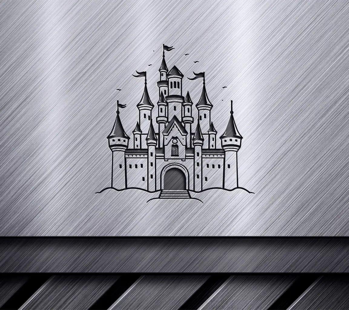  Castle with Birds SVG - Mini Truck Vector Design SVG