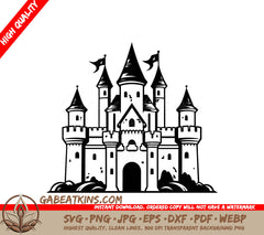  Castle with Flags SVG - Lilliputian Hauler Mini Truck Vector Icon SVG