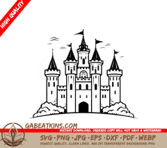  Castle SVG Lilliputian Loader Mini Truck Vector Illustration SVG