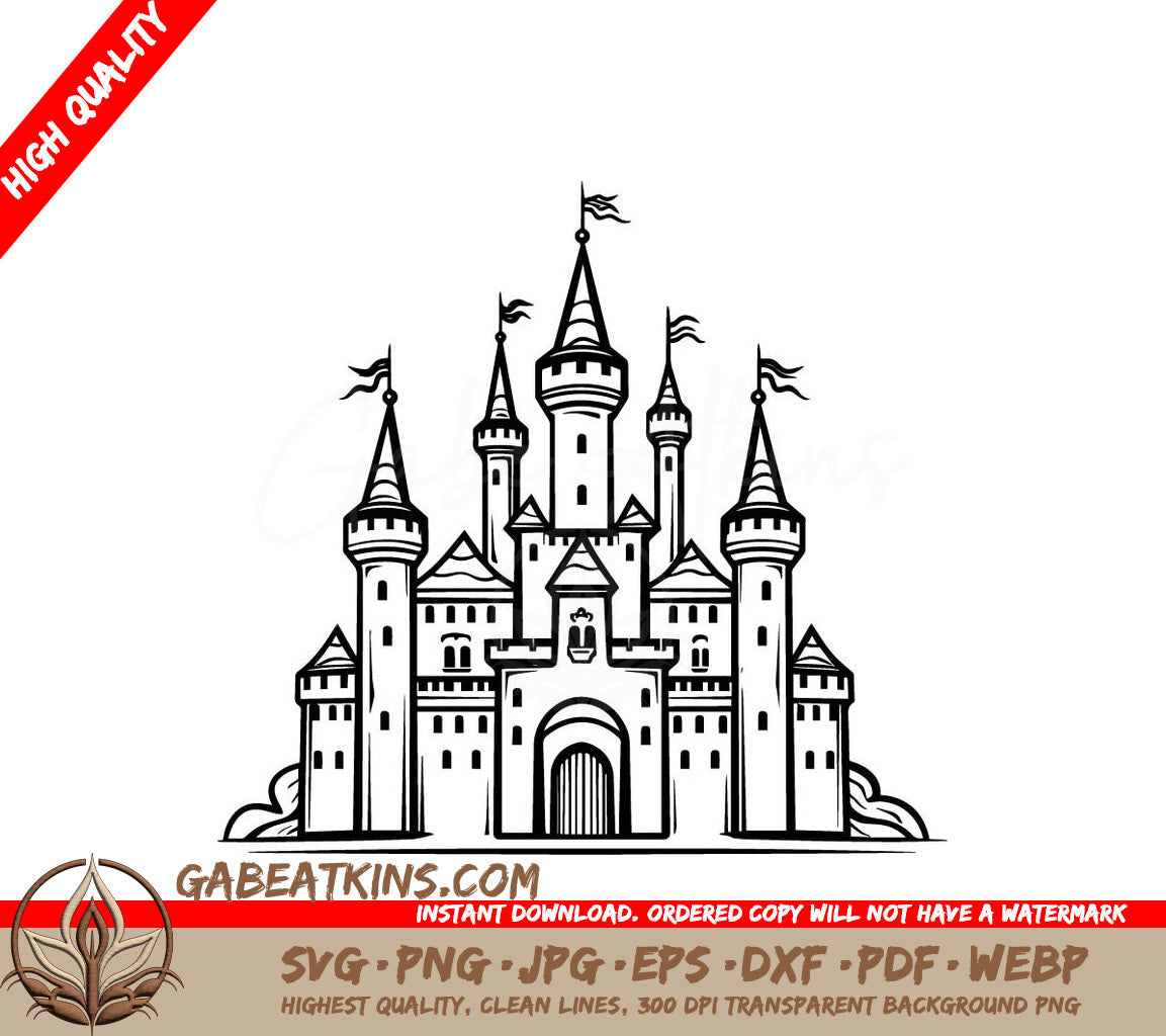  Castle with Flags SVG - Lilliputian Loadmaster Mini Truck Emblem SVG