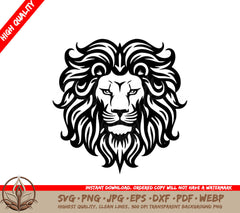 Lion Black and White Isolated Icon Vector Illustration SVG 