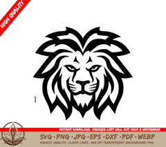 Lion Black and White Isolated Icon Vector Illustration SVG PNG JPG AI PDF DXF EPS WebP 