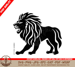 Lion Black and White Isolated Icon Vector Illustration SVG 