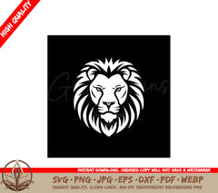 Lion Minimalist and Flat Logo SVG 