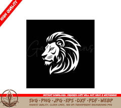 Lion Minimalist and Flat Logo SVG 