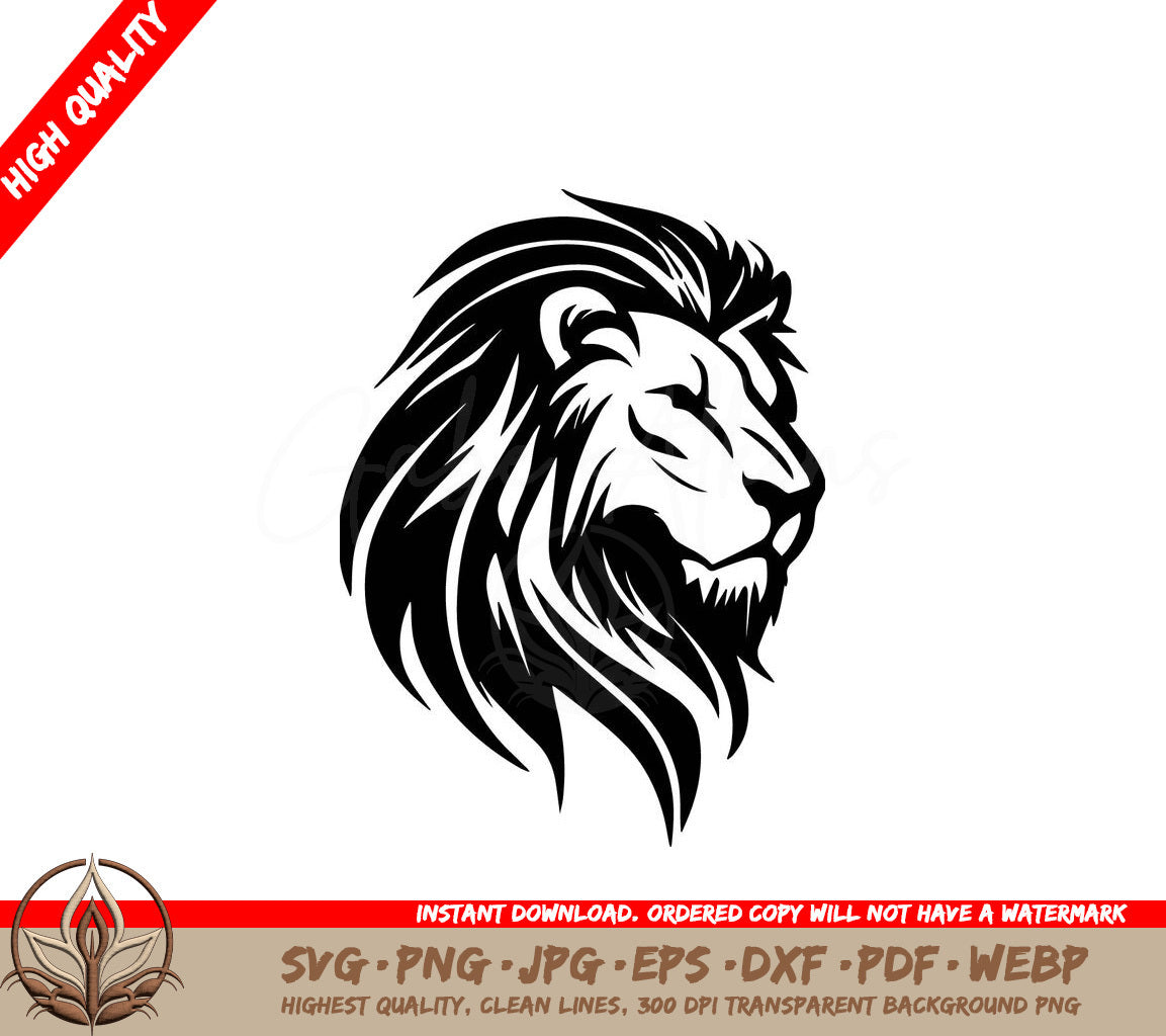 Lion Minimalist and Flat Logo SVG 