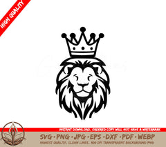Lion Head Black and White Isolated Icon Vector Illustration SVG PNG JPG AI PDF DXF EPS WebP 