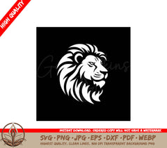 Lion Minimalist and Simple Silhouette Vector Illustration SVG 