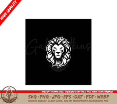 Lion Minimalist and Simple Silhouette SVG 