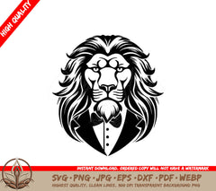 Lion Minimalist and Simple Silhouette - Vector illustration SVG 