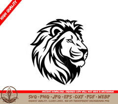 Lion Minimalist and Simple Silhouette Vector Illustration SVG 