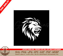 Lion Minimalist and Simple Silhouette Vector Illustration SVG 