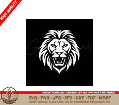 Lion Minimalist and Simple Silhouette SVG 